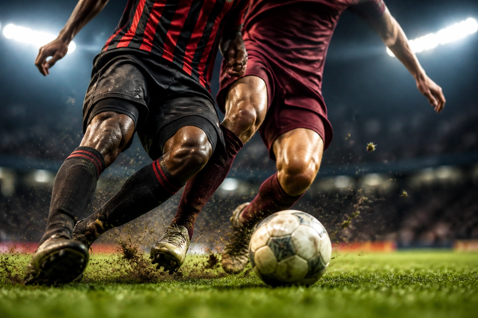 Intensiver Zweikampf zwischen Leverkusen und Roma Spielern als Basis für die taktische Fußball Analyse heute