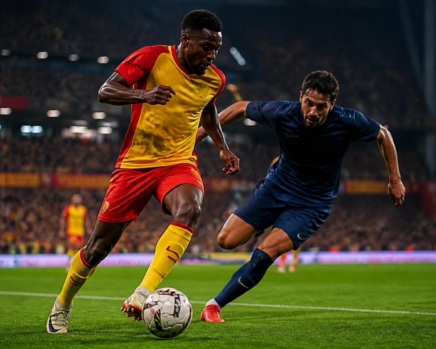 Spannung im Stade Bollaert-Delelis beim Ligue 1 Duell zwischen RC Lens und PSG.