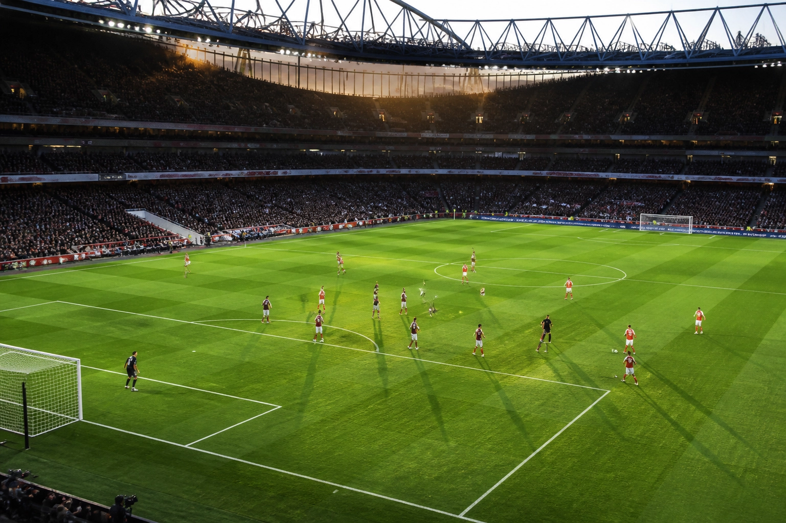 Taktische Aufstellung von West Ham und Arsenal im Stadion für Sportwetten Tipps am 10.05.2026.