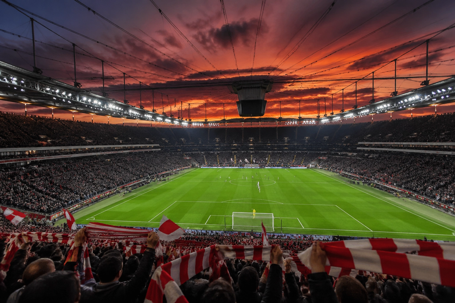 Eintracht Frankfurt Stadionatmosphäre vor dem Bundesliga-Spiel gegen Hamburg.