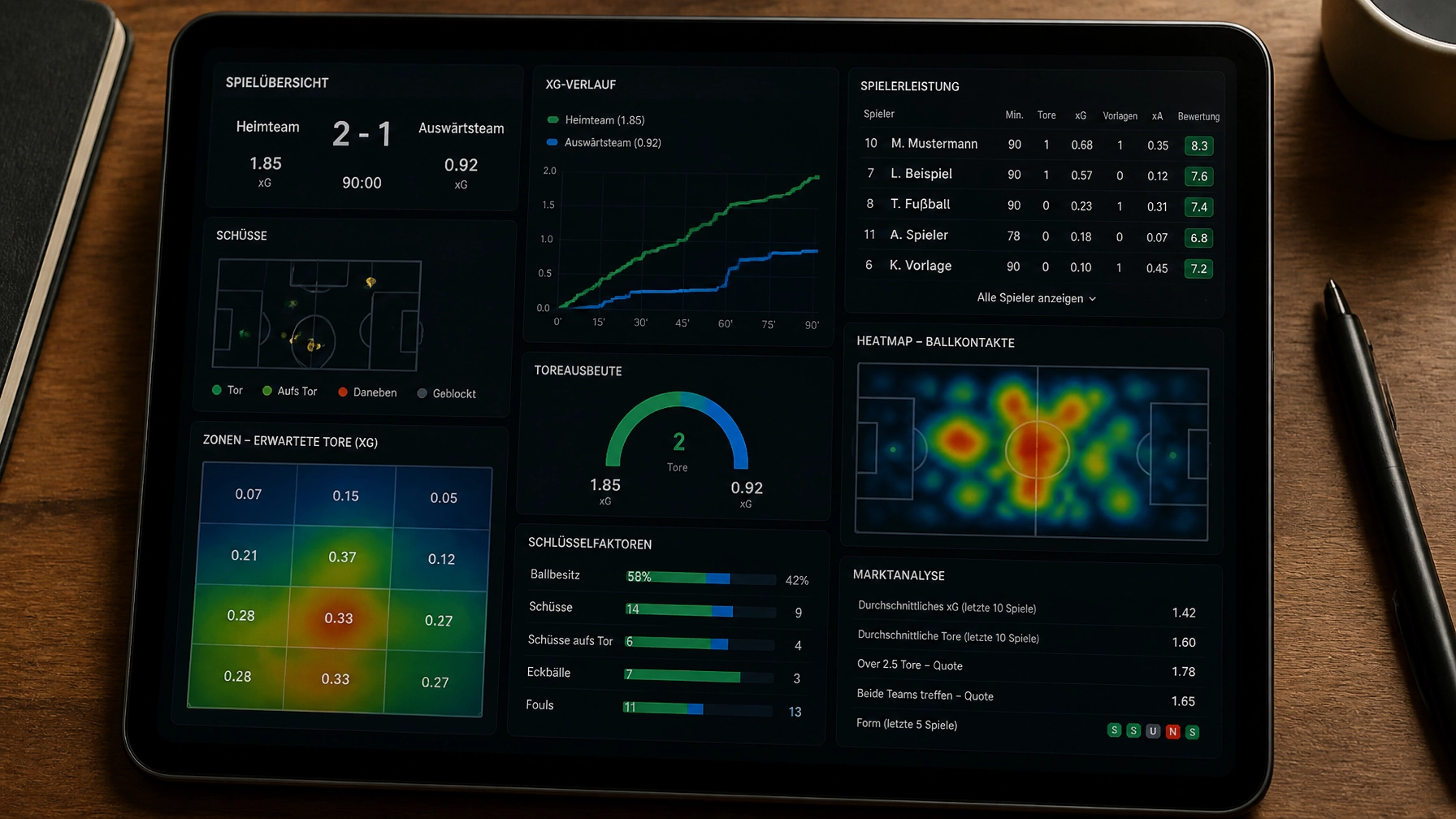 Analyse von Sportwetten Daten und xG-Modellen