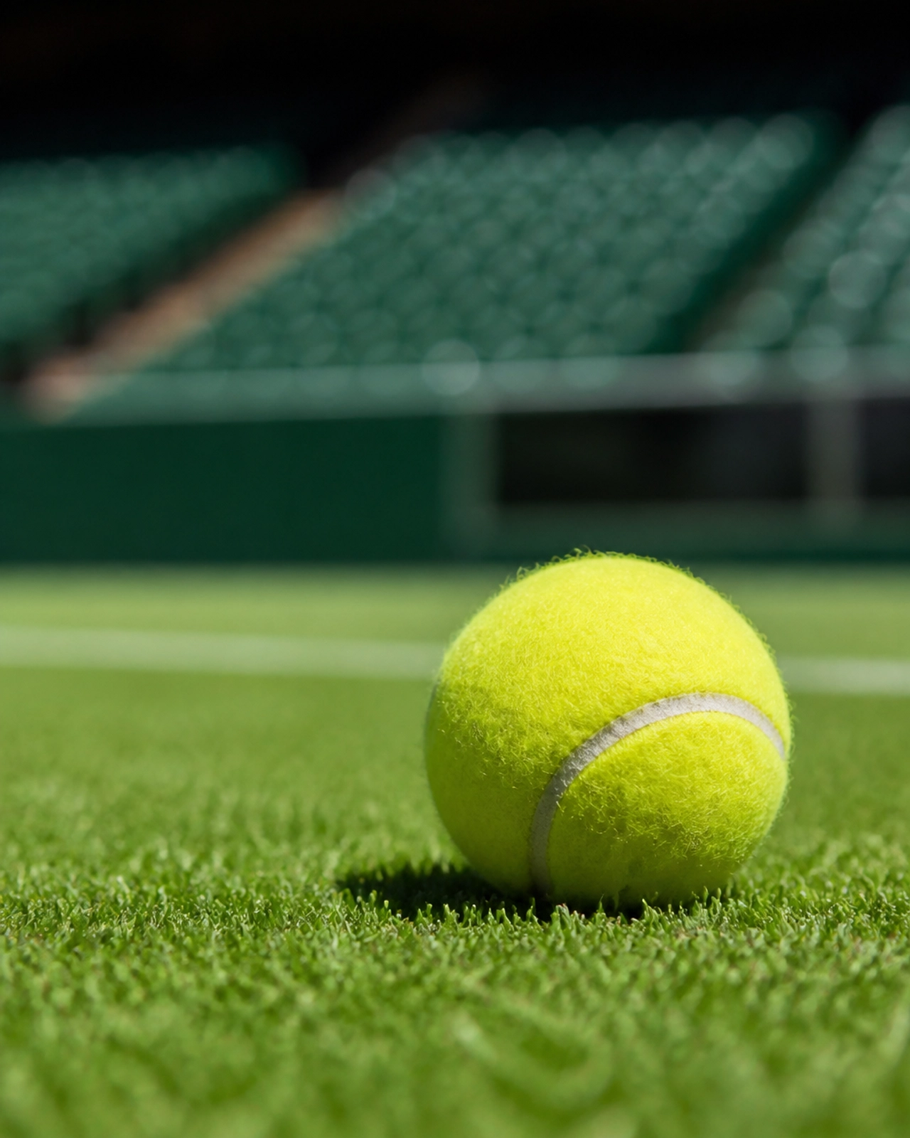 Ein Tennisball auf grünem Rasen symbolisiert die Dynamik der ATP-Saison