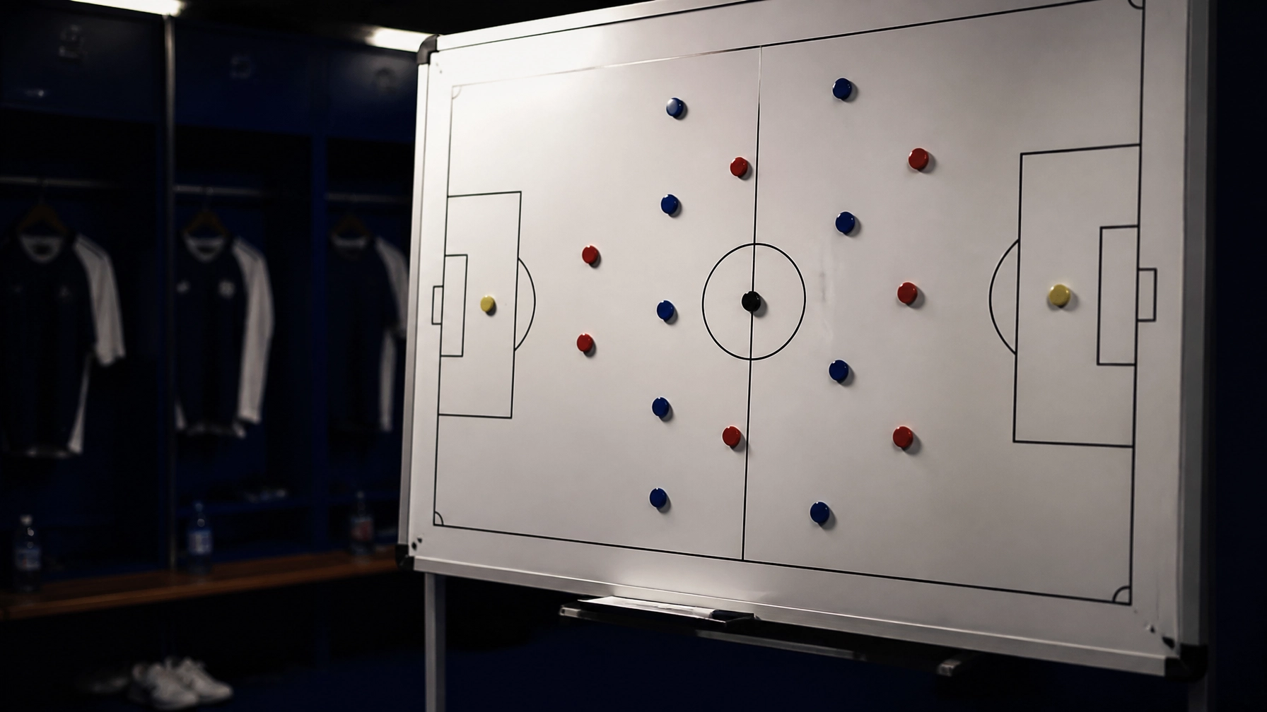 Taktiktafel mit Spielzügen für das Spiel Belgien gegen Ägypten
