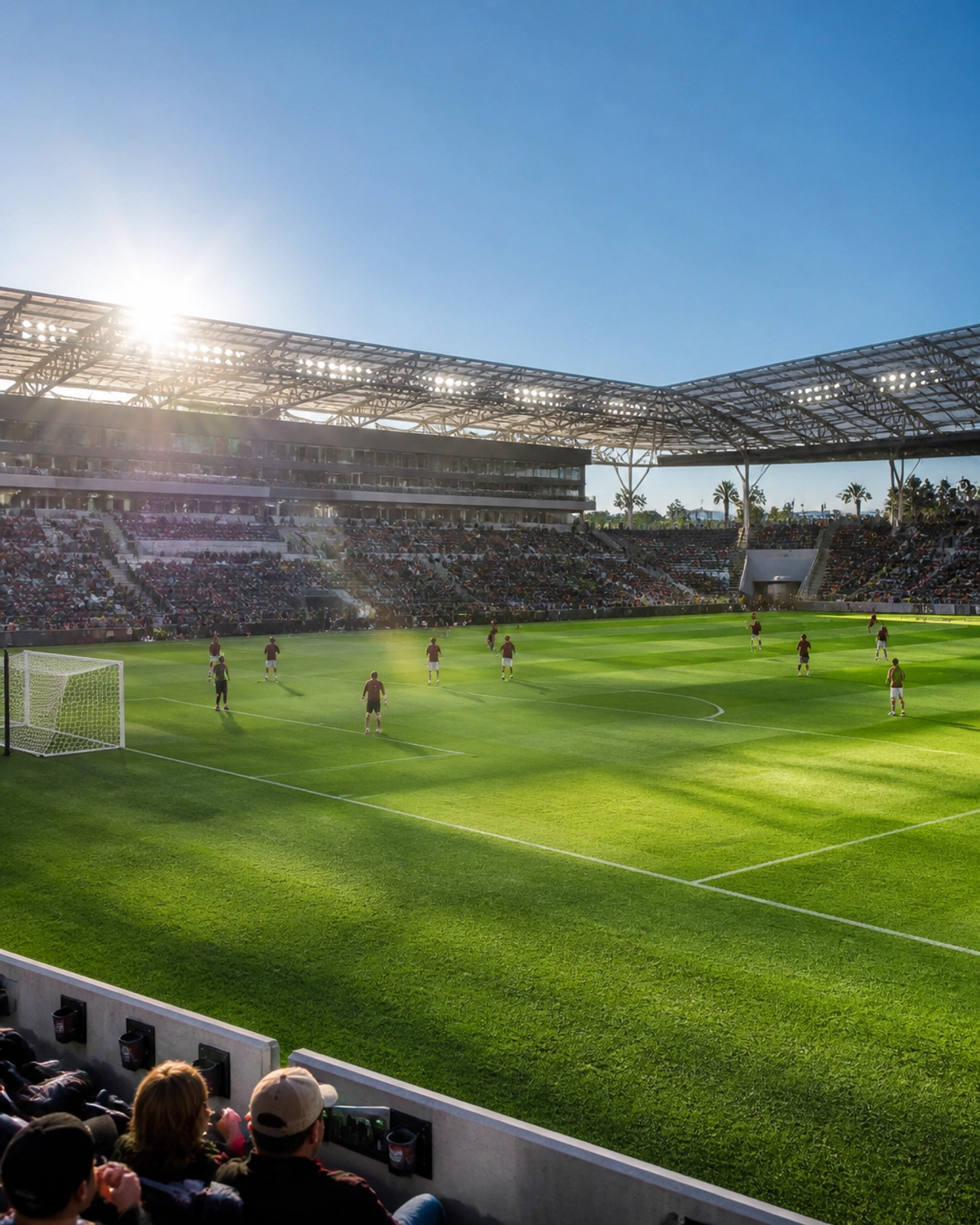 Vorbereitungen im Levi's Stadium für das Gruppenspiel Katar gegen Schweiz