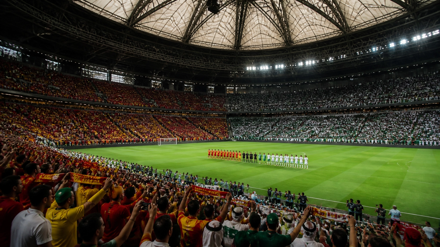 Vorbereitung auf das Spiel Spanien gegen Saudi-Arabien im Mercedes-Benz Stadium in Atlanta
