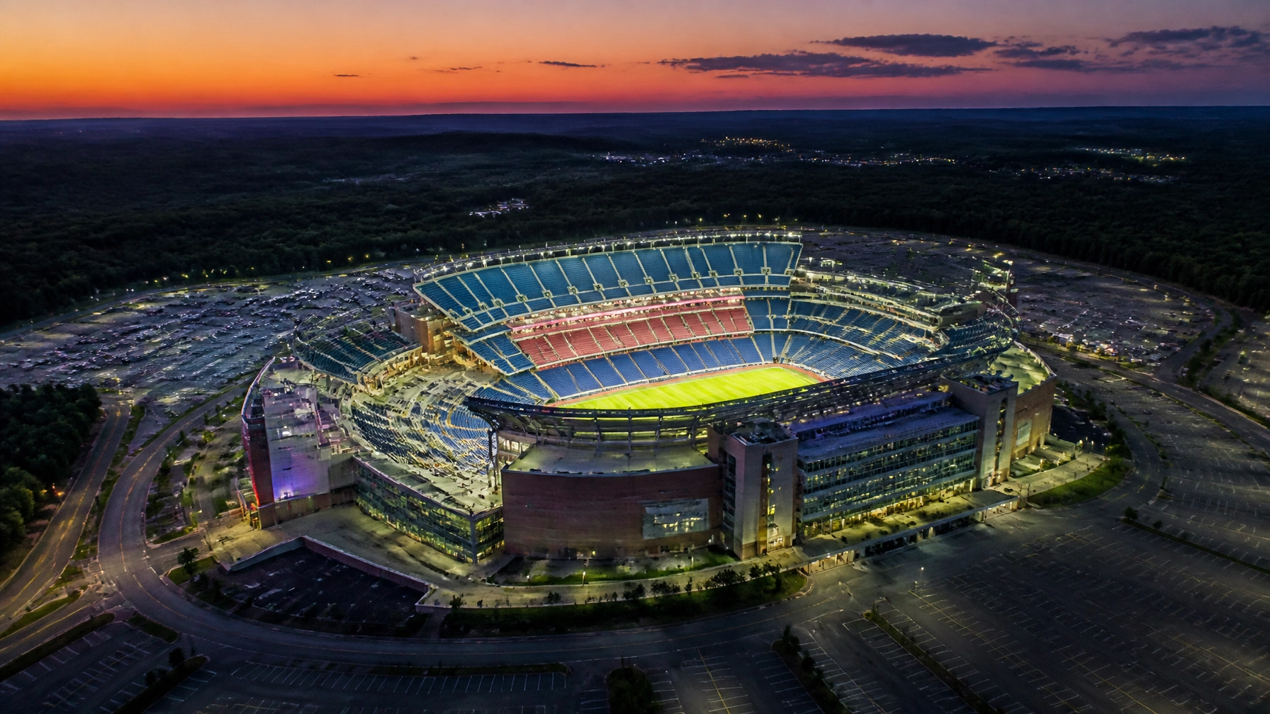 Luftaufnahme des Stadions in Foxborough