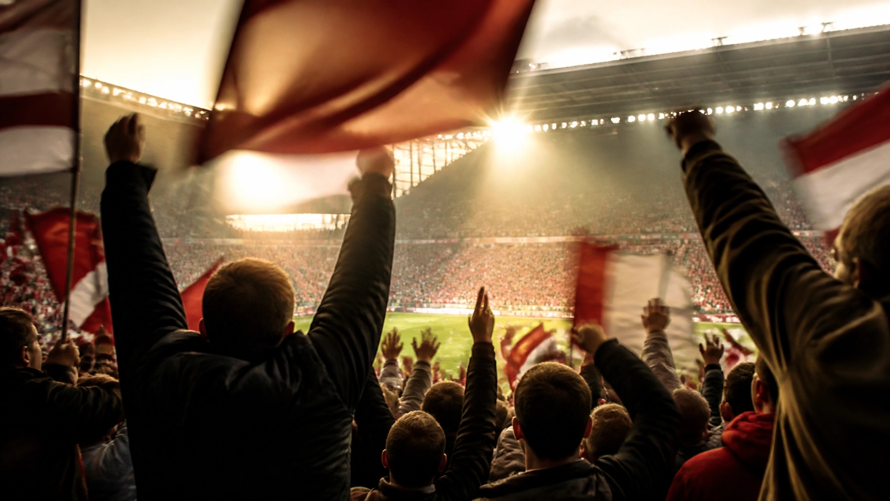 Emotionale Fans jubeln im Stadion