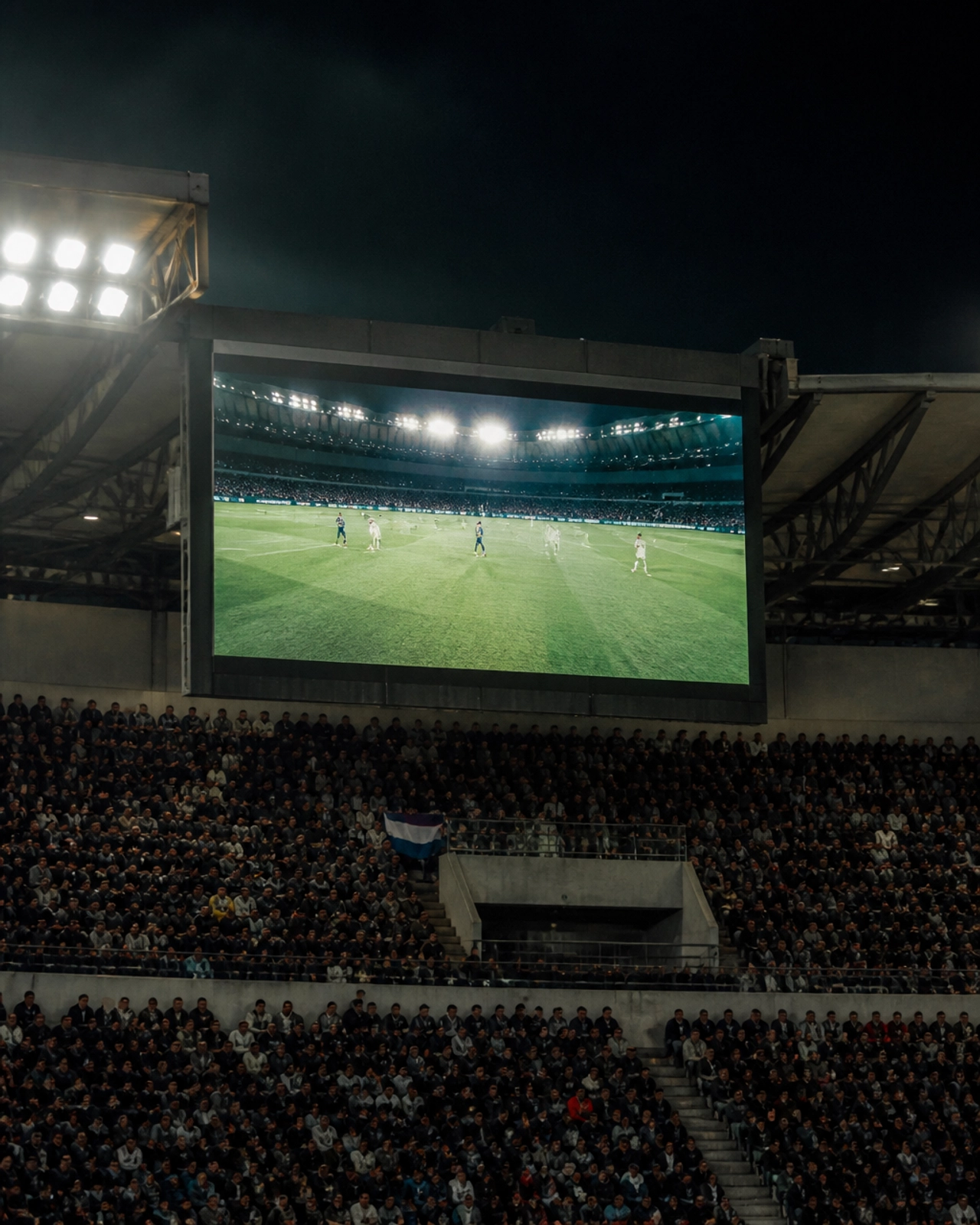 Spannung im Stadion vor dem Anpfiff