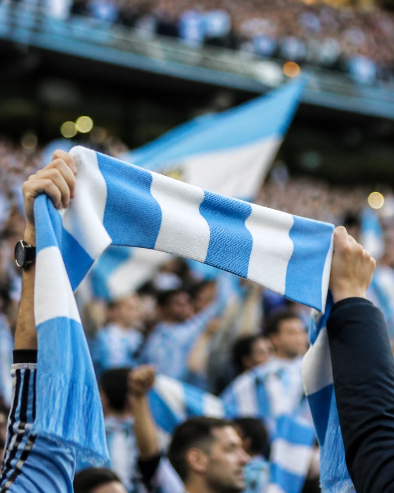 Argentinische Fans feiern im Stadion