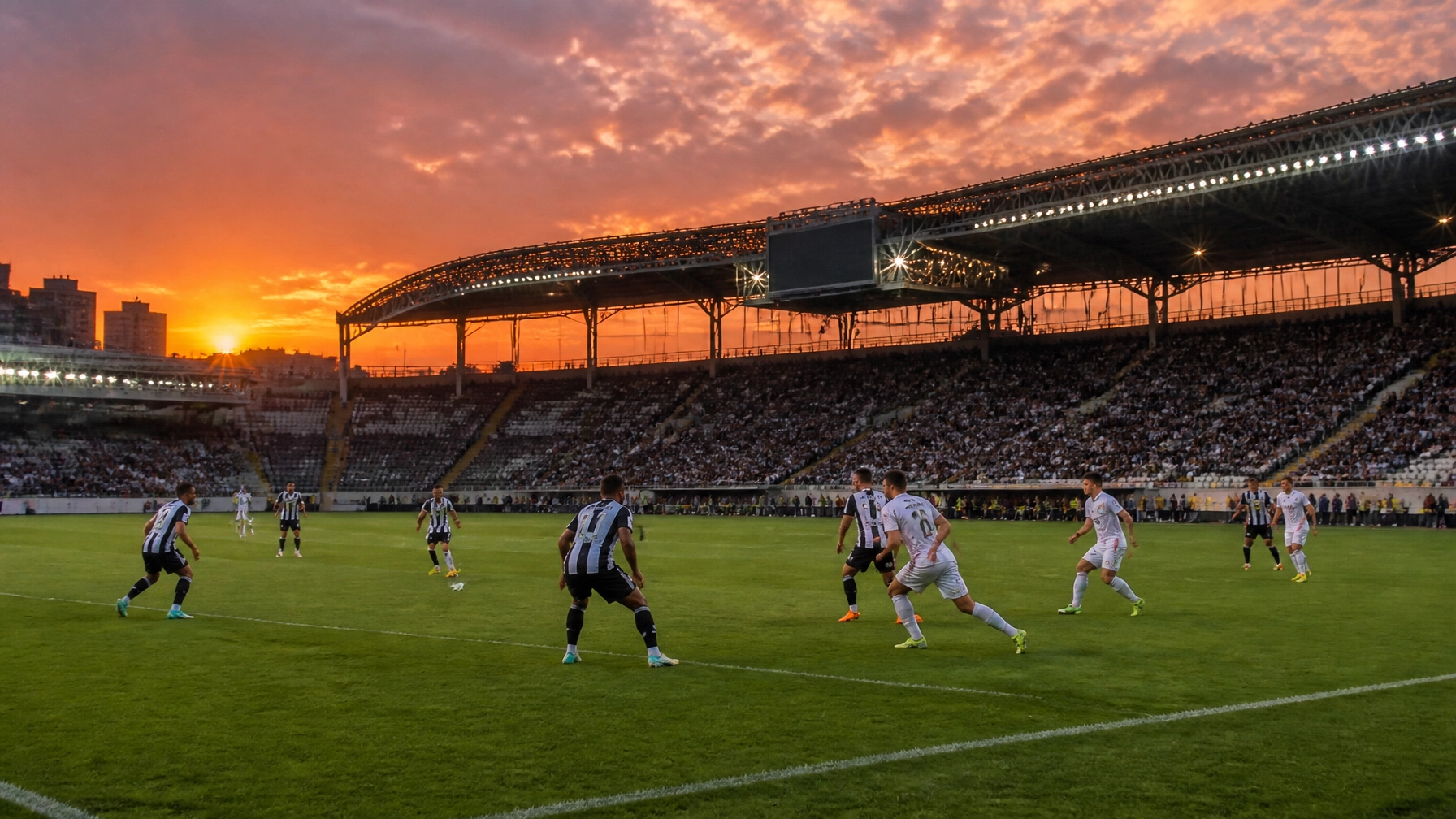 Brasilianische Fußballszene während eines Spiels der Serie A