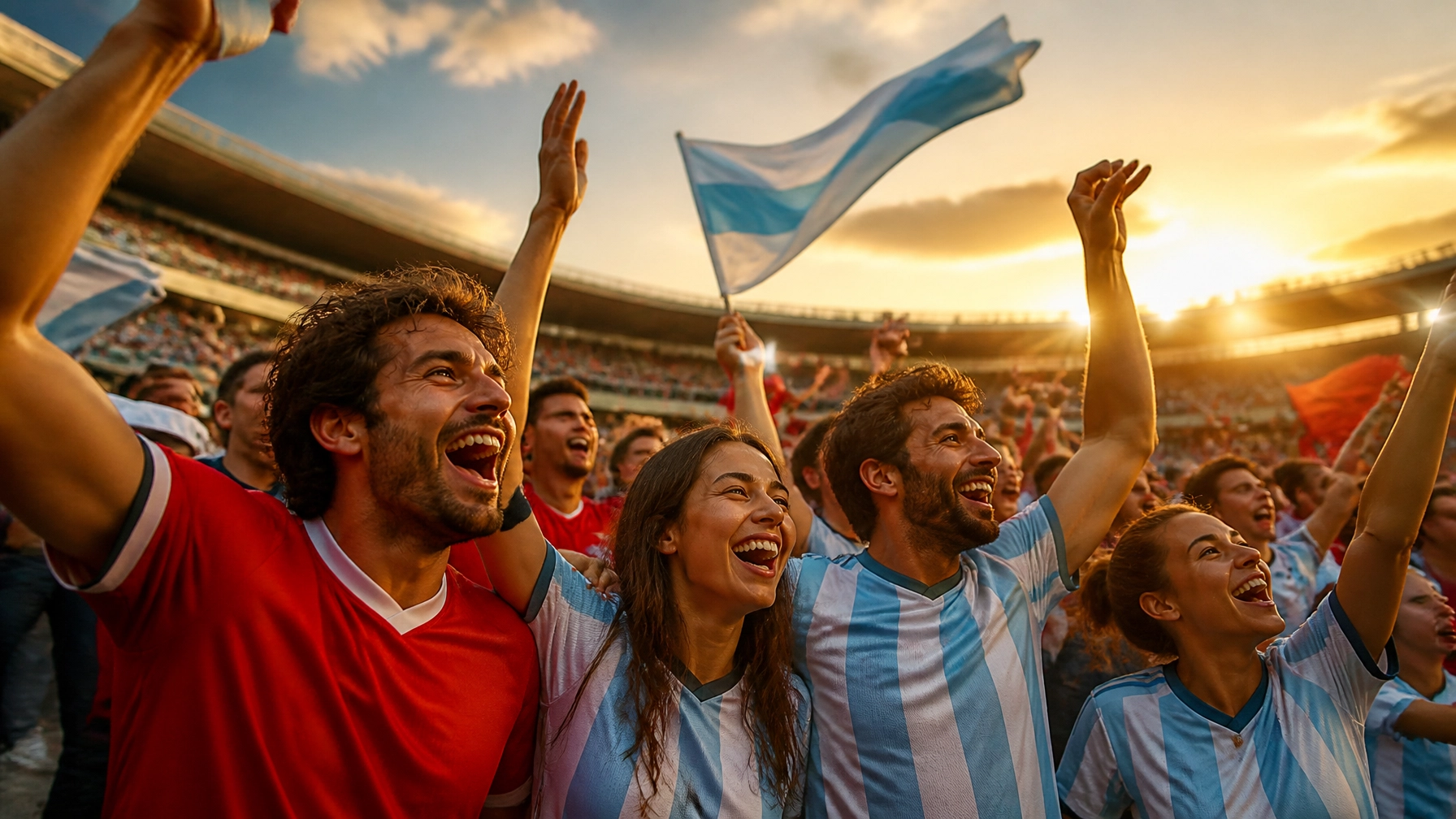 Fans beider Nationen sorgen im MetLife Stadium für eine einzigartige Atmosphäre am Finaltag der Weltmeisterschaft.