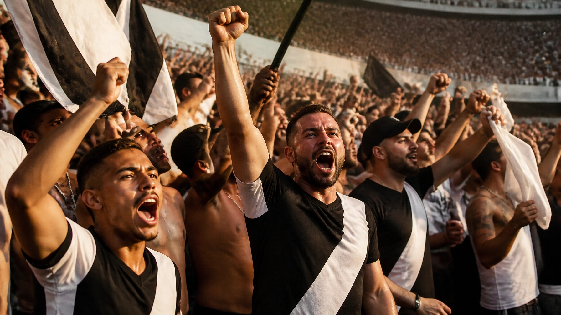 Leidenschaftliche Fans im Stadion von Rio de Janeiro unterstützen ihr Team