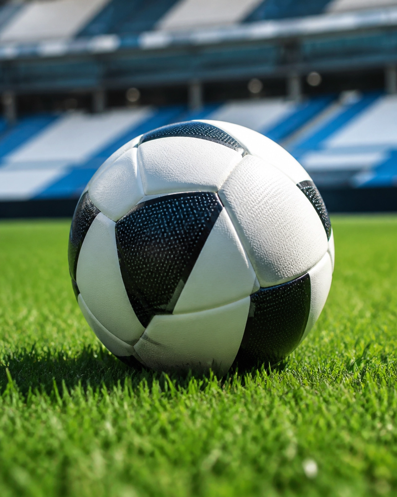Ein Profi-Fußball auf dem Rasen kurz vor dem Anpfiff in der efbet Liga.