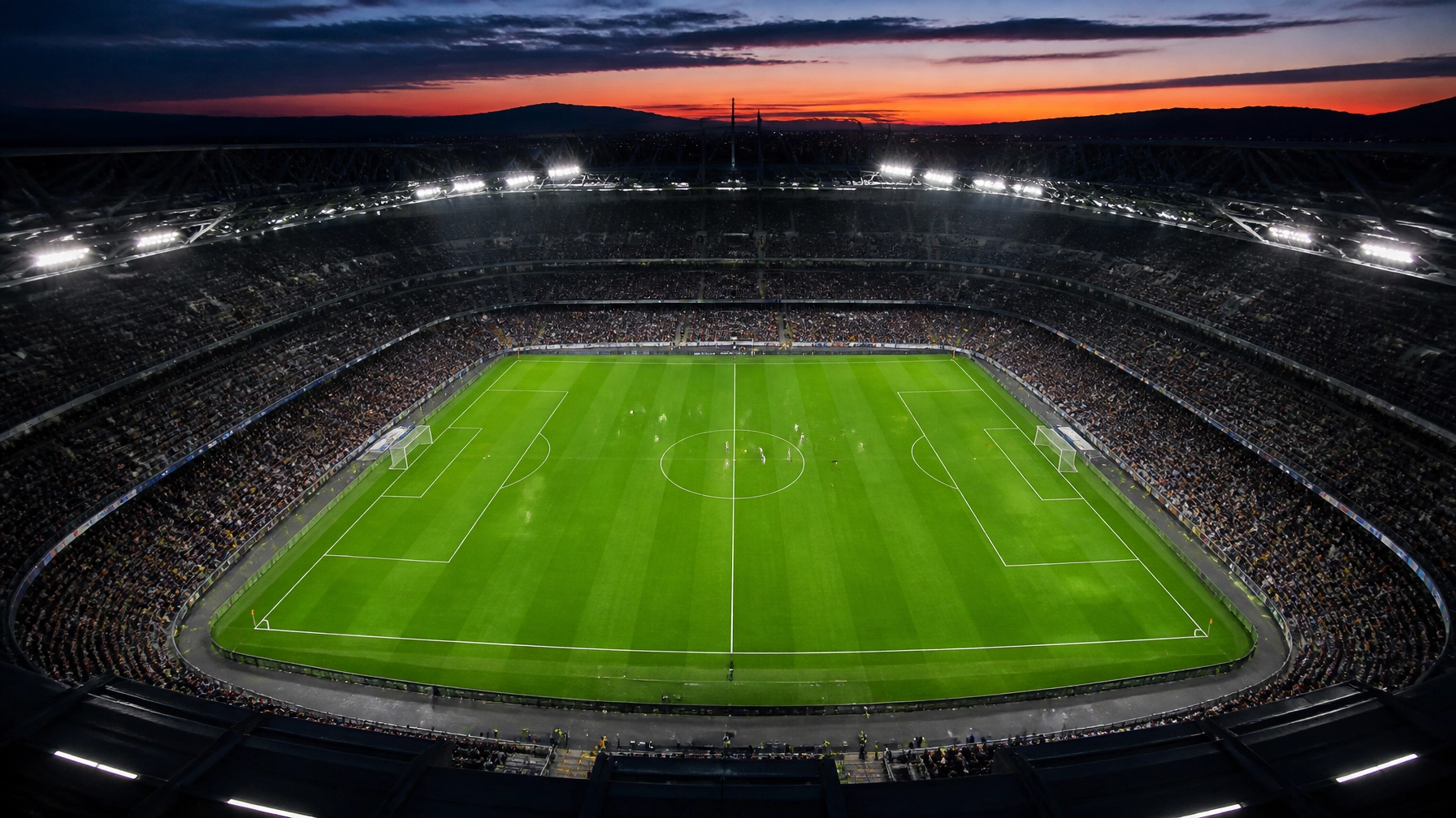 Ein modernes Fußballstadion als Sinnbild für den harten Wettbewerb am Markt
