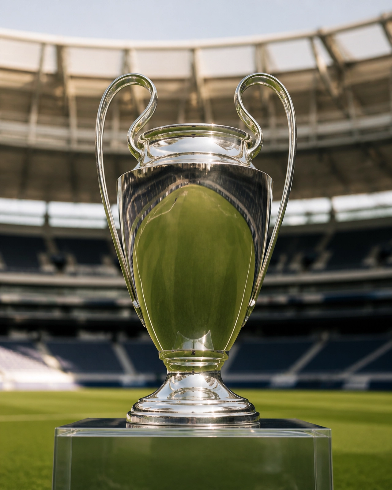 Die Champions League Trophäe vor dem Finale in Madrid