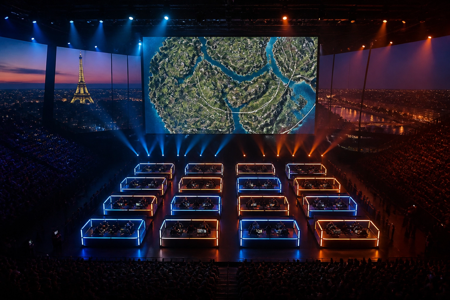 Die Bühne für die PUBG Grand Finals in Paris