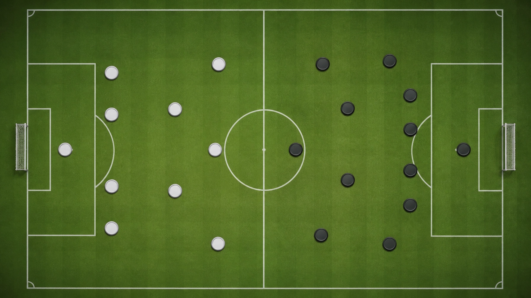 Taktische Ausrichtung und Spielfeldübersicht für die Analyse