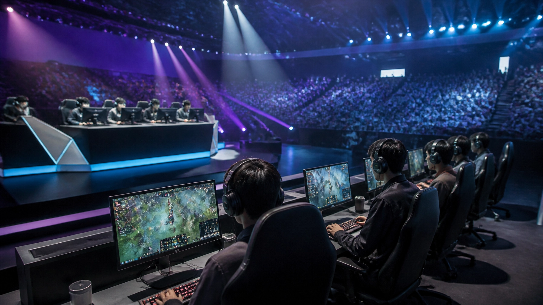 Dota-2-Finale in einer modernen Shanghai-Arena