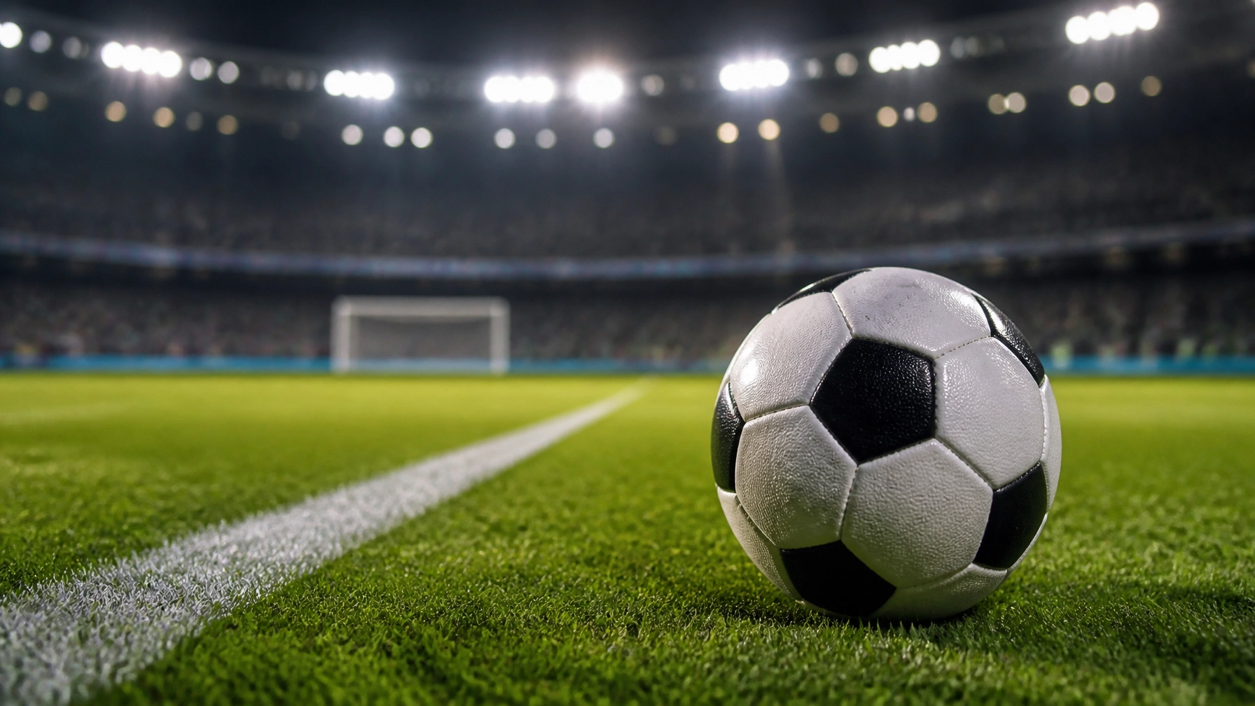 Fußball und Torlinie als Symbol für die Quotenanalyse vor Atlético Madrid gegen Málaga