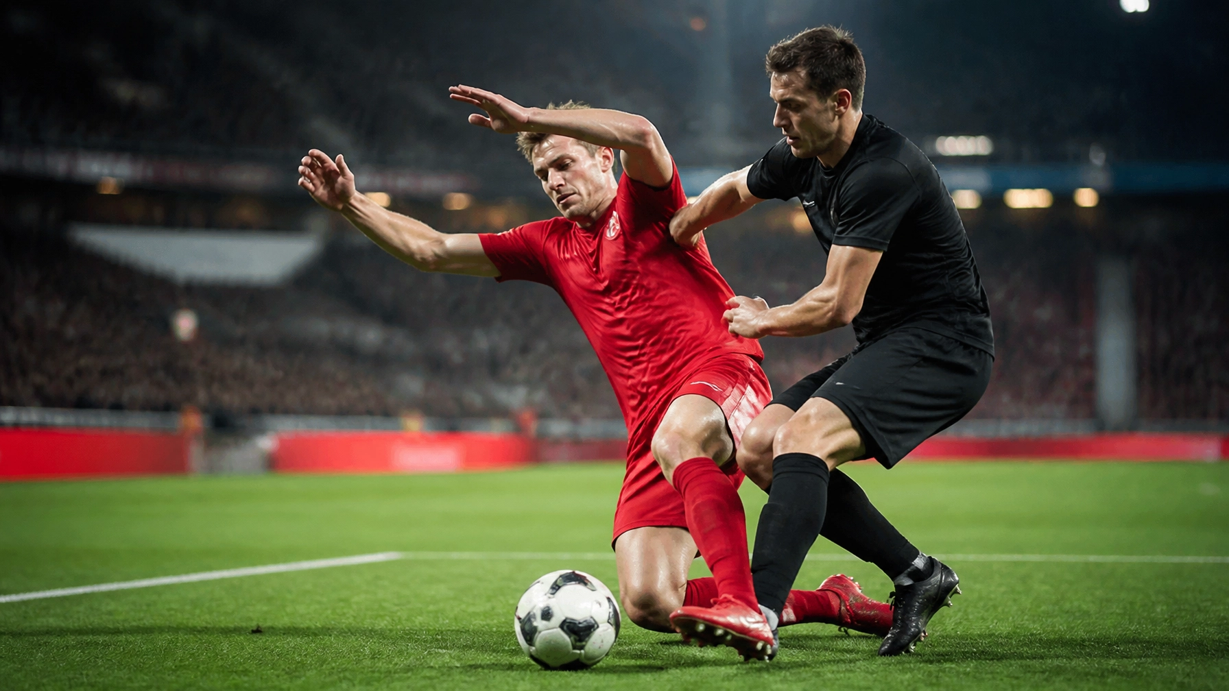 Supercup-Szene im deutschen Fußball unter Flutlicht