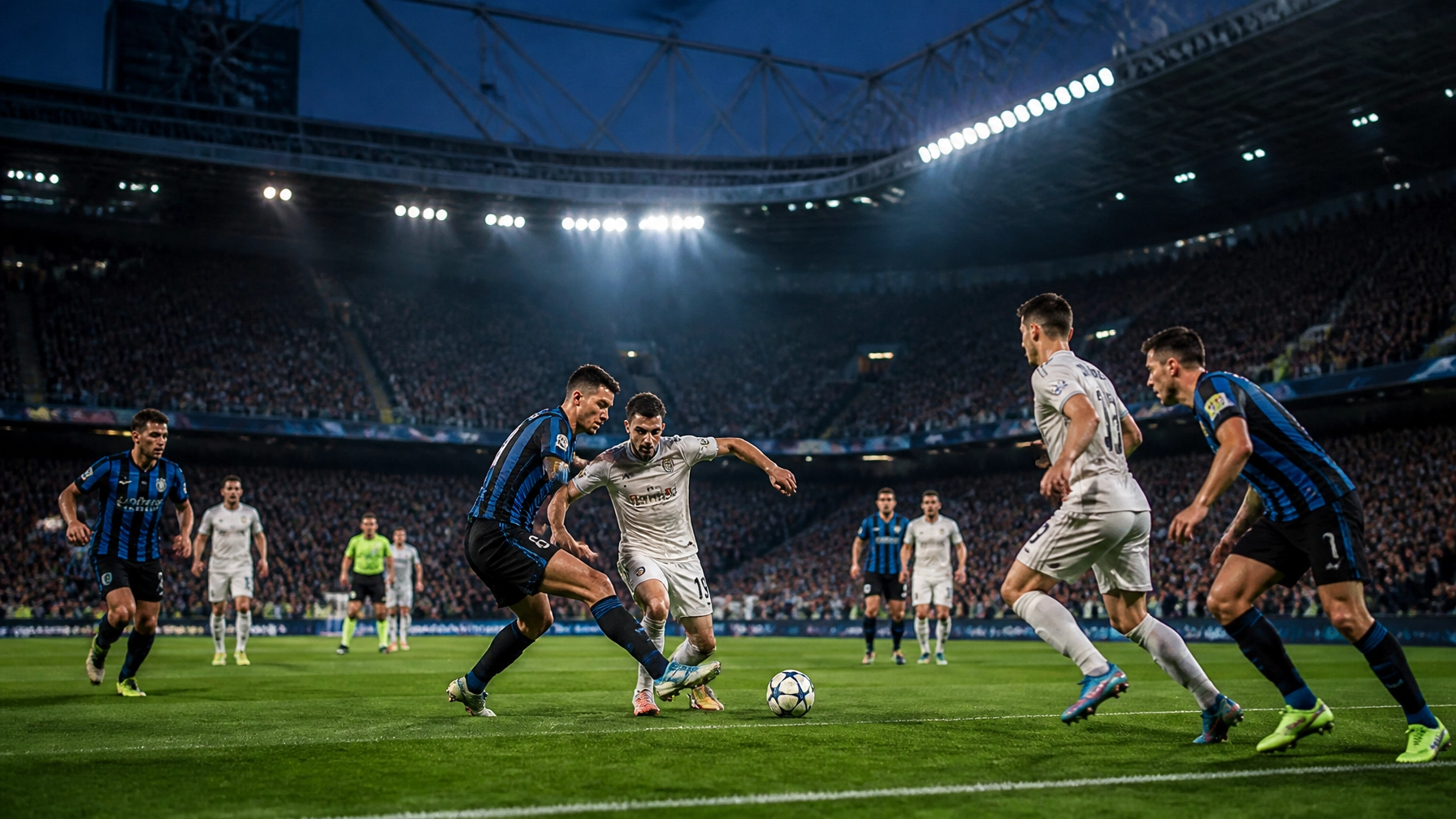 Spannendes Champions-League-Playoff in einem voll besetzten europäischen Stadion