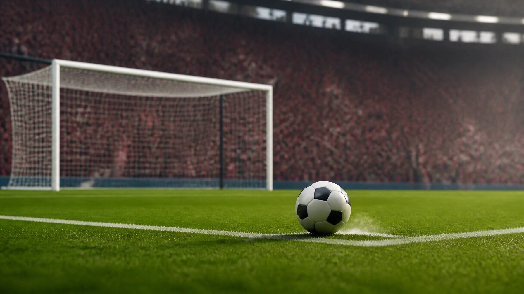 Fußball nahe dem Strafraum als Symbol für Torwahrscheinlichkeit