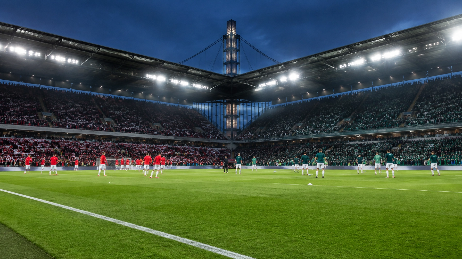 Flutlichtstimmung vor Köln gegen Werder Bremen