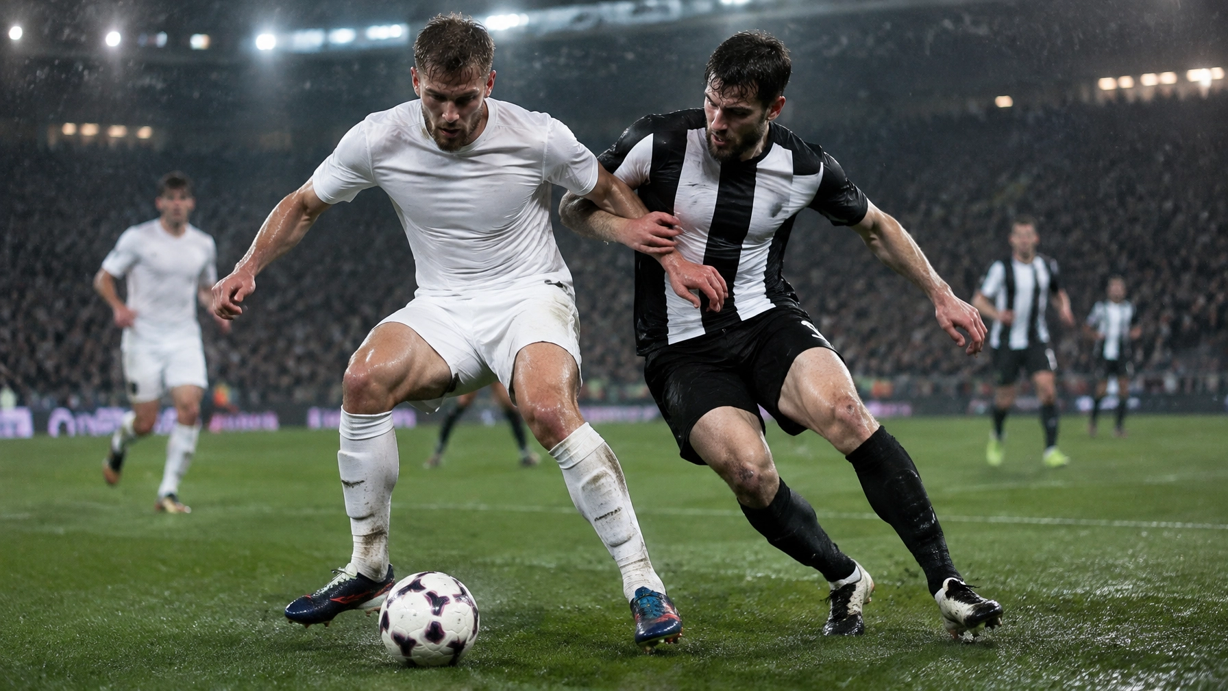 Intensives Duell zwischen Leeds und Newcastle im englischen Flutlicht