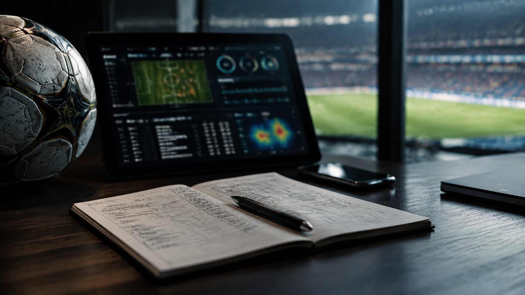 Statistische Spielanalyse mit Fußball und Stadionatmosphäre vor Leverkusen gegen Celje