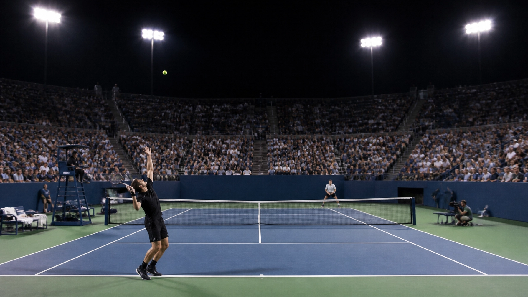 US-Open-Viertelfinalstimmung während der Night Session im Arthur Ashe Stadium