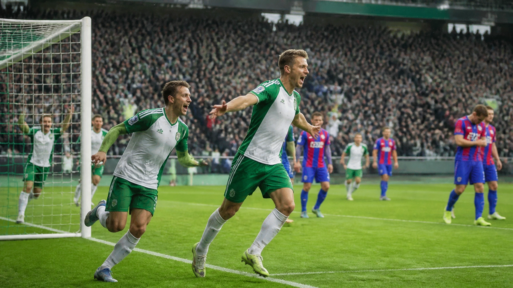 Werder Bremen jubelt nach dem 3:1-Heimsieg gegen RB Leipzig