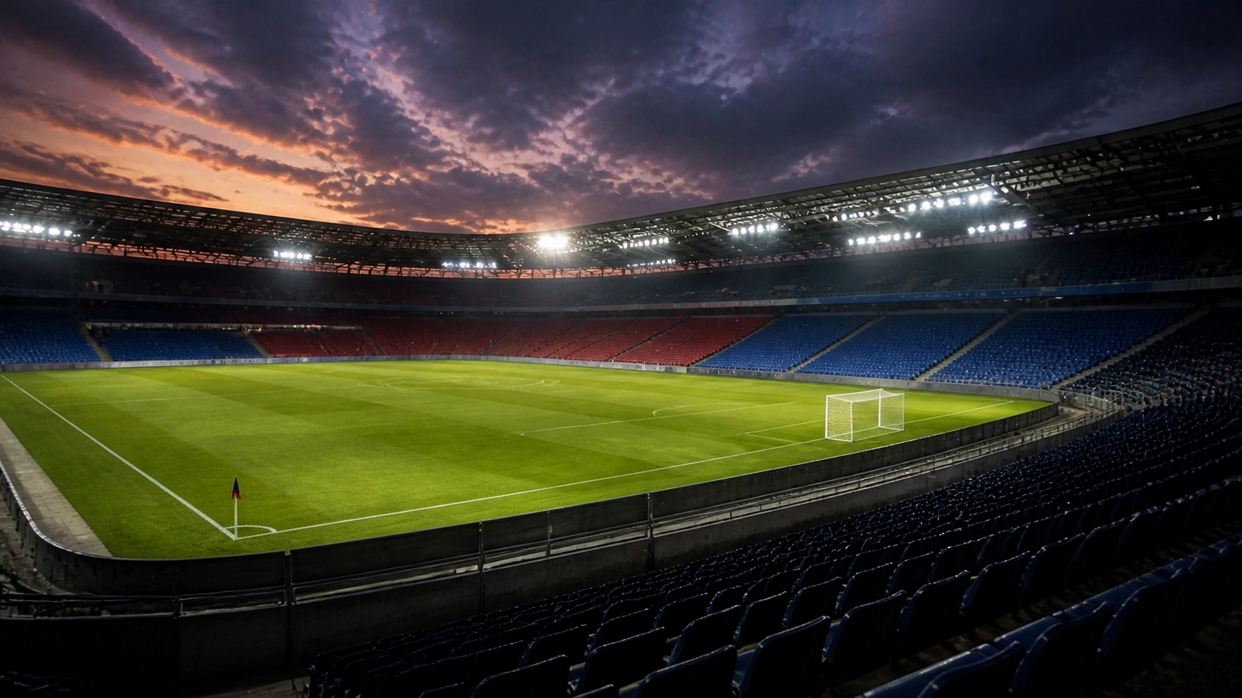 Stadionatmosphäre in Hannover vor dem Anpfiff eines Fußballspiels